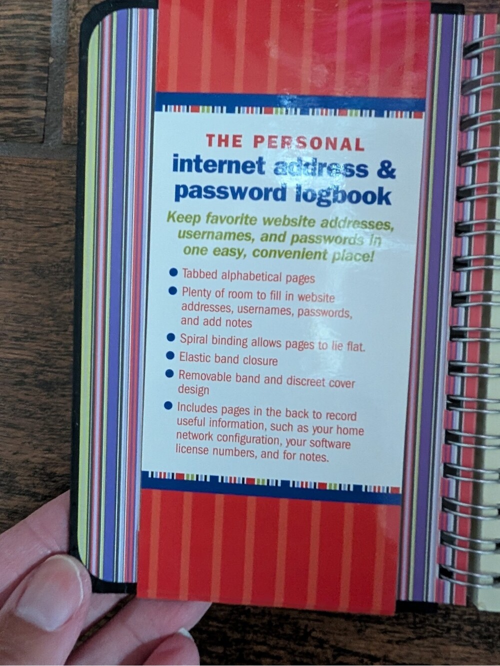 🦩 Personal Internet Address & Password Logbook Notebook New - Picture 3 of 5